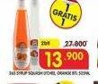 Promo Harga 365 Syrup Squash Orange, Lychee per 2 botol 525 ml - Superindo