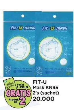 Promo Harga Fit-u-mask Masker KN95 2 pcs - Watsons