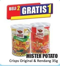 Promo Harga Mister Potato Snack Crisps Original, Rendang 35 gr - Hari Hari