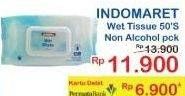 Promo Harga INDOMARET Wet Tissue Non Alkohol 50 sheet - Indomaret