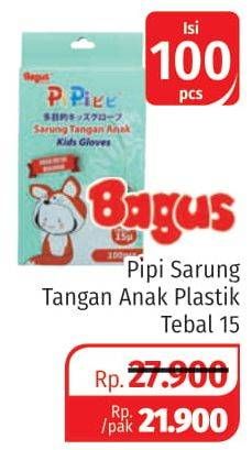 Promo Harga BAGUS PiPi Sarung Tangan Plastik Anak 100 pcs - Lotte Grosir