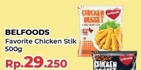 Promo Harga Belfoods Nugget Chicken Nugget Stick 500 gr - Yogya