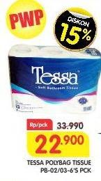 Promo Harga TESSA Toilet Tissue PB02, PB03 6 roll - Superindo