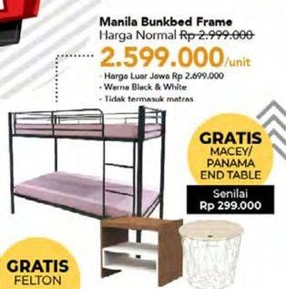 Promo Harga Manilla Bunkbed Frame  - Carrefour