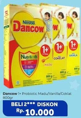 Promo Harga DANCOW Nutritods 1+ Cokelat, Madu, Vanila 800 gr - Carrefour