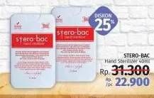 Promo Harga STEROBAC Hand Sterilizer 40 ml - LotteMart