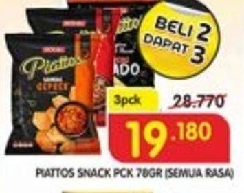 Promo Harga PIATTOS Snack Kentang All Variants per 3 pouch 78 gr - Superindo