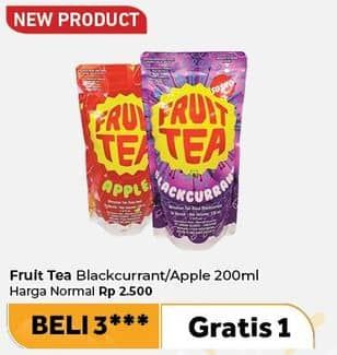 Promo Harga Sosro Fruit Tea Blackcurrant, Apple 230 ml - Carrefour