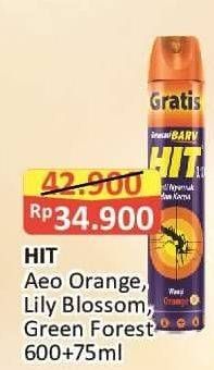 Promo Harga HIT Aerosol Green Forest, Lilly Blossom, Orange 675 ml - Alfamart