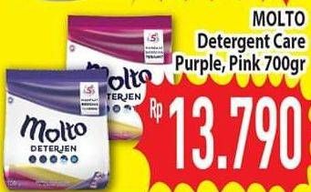 Promo Harga MOLTO Deterjen Bubuk Care Purple, Pink 700 gr - Hypermart