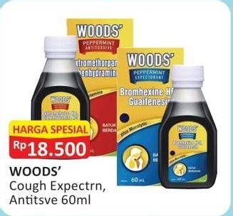 Promo Harga Woods Obat Batuk Expectorant, Antitussive 60 ml - Alfamart