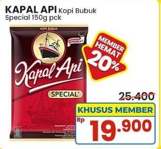 Promo Harga Kapal Api Kopi Bubuk Special 150 gr - Indomaret