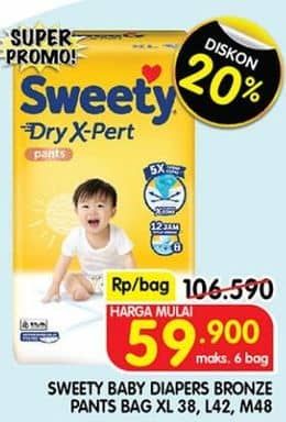 Promo Harga Sweety Bronze Pants Dry X-Pert M48, L42, XL38 38 pcs - Superindo