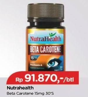 Promo Harga Nutrahealth Beta Carotene 15mg 30 pcs - TIP TOP