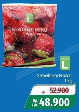 Promo Harga CHOICE L Strawberry Beku 1 kg - Lotte Grosir