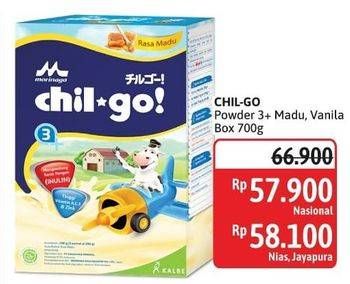 Promo Harga Morinaga Chil Go Bubuk 3+ Madu, Vanilla 700 gr - Alfamidi