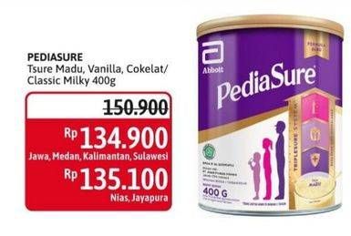 Promo Harga Pediasure Triplesure Madu, Vanila, Cokelat, Classic Milky 400 gr - Alfamidi