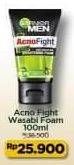 Promo Harga GARNIER MEN Acno Fight Facial Foam Anti-Bacteria Wasabi Brightening 100 ml - Alfamart