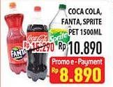 COCA COLA/ FANTA/ SPRITE Minuman Soda 1.5ltr