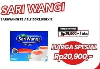 Promo Harga Sariwangi Teh Asli 185 gr - Carrefour