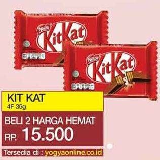 Promo Harga Kit Kat Chocolate 4 Fingers Chocolate 35 gr - Yogya