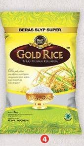 Promo Harga Gold Rice Rice Premium 5 kg - Carrefour