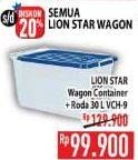 Promo Harga LION STAR Wagon Container VC-9 30000 ml - Hypermart