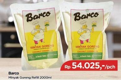 Promo Harga BARCO Minyak Goreng Kelapa 2000 ml - TIP TOP