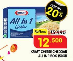 Promo Harga Kraft All in 1 Cheddar 165 gr - Superindo