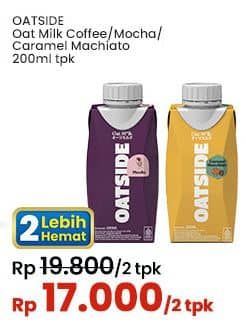 Promo Harga Oatside UHT Milk Coffee, Mocha, Caramel Machiato 200 ml - Indomaret