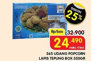 Promo Harga 365 Udang Popcorn Lapis Tepung 350 gr - Superindo