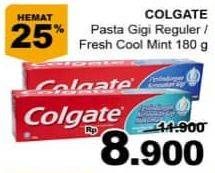 Promo Harga COLGATE Toothpaste Fresh Cool Mint, Reguler 180 gr - Giant