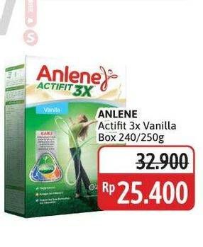 Promo Harga Anlene Actifit 3x High Calcium Vanilla 250 gr - Alfamidi