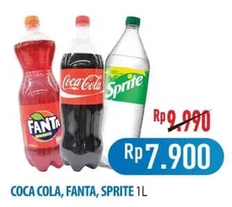 Promo Harga Coca Cola, Fanta, Sprite 1L  - Hypermart