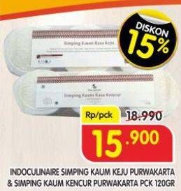 Promo Harga Indoculinaire Simping Kaum Keju, Kencur, Purwakarta 120 gr - Superindo