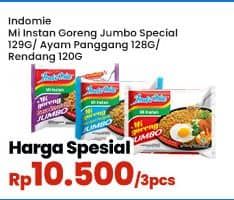 Promo Harga Indomie Mi Goreng Jumbo Ayam Panggang, Rendang, Spesial 120 gr - Indomaret