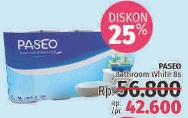 Promo Harga PASEO Toilet Tissue White 8 roll - LotteMart