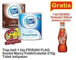 Promo Harga FRISIAN FLAG Susu Kental Manis Cokelat, Putih 370 gr - Indomaret