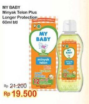 Promo Harga MY BABY Minyak Telon Plus Longer Protection 60 ml - Indomaret