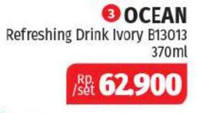 Promo Harga OCEAN Glass Refreshing Ivory B13013 370ml  - Lotte Grosir