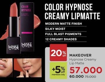 Promo Harga MAKE OVER Color Hypnose Creamy Lipmatte  - Watsons