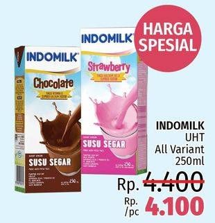 Promo Harga INDOMILK Susu UHT All Variants 250 ml - LotteMart