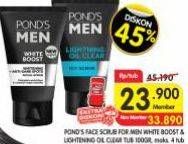 Promo Harga PONDS MEN White Boost/Lightening Oil Clear  - Superindo