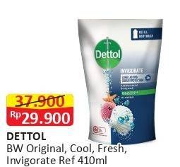 Promo Harga DETTOL Body Wash Original, Cool, Fresh, Invigorate 410 ml - Alfamart