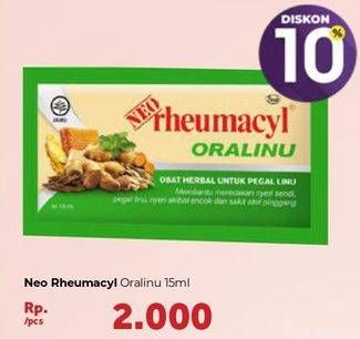 Promo Harga NEO RHEUMACYL Oralinu 15 ml - Carrefour