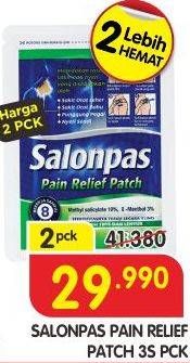Promo Harga SALONPAS Pain Relief Patch 3 pcs - Superindo