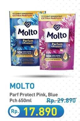 Promo Harga Molto All in 1 Pink Sunshine Bloom, Blue Morning Fresh 650 ml - Hypermart