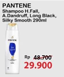 Promo Harga PANTENE Shampoo Hair Fall Control, Anti Dandruff, Long Black, Silky Smooth Care 290 ml - Alfamart