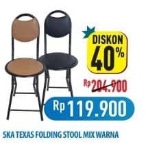 Promo Harga SKA Texas Folding Stool Mix Warna  - Hypermart