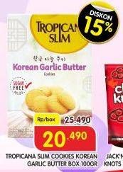 Promo Harga TROPICANA SLIM Cookies Korean Garlic Butter 100 gr - Superindo